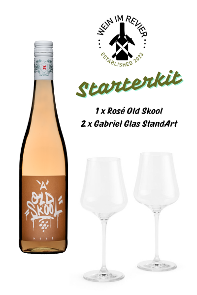 Weintrinker Starter Kit Gabriel Glas Old Skool Rosé